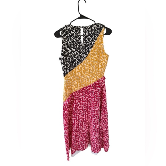 Saloni AGNES KNOT PRINT SILK CREPE DE CHINE DRESS - Picture 8 of 10